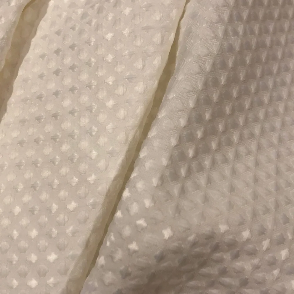 White Patterned Shower Curtain